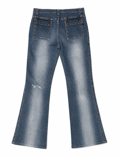 Vintage Reats Jeans Damen Bootcut Jeans Gr. W30 L30