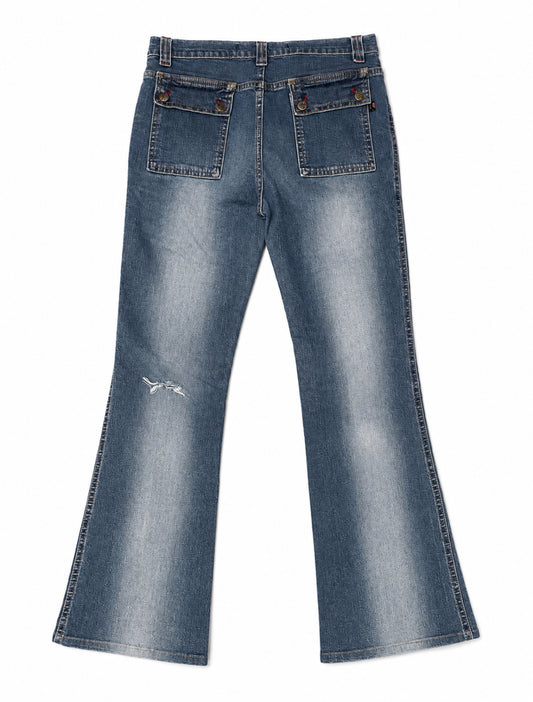 Vintage Reats Jeans Damen Bootcut Jeans Gr. W30 L30